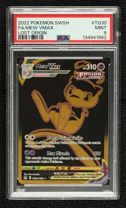 Full Art - Mew VMAX Pokemon Sword & Shield Lost Origin Trainer Gallery PSA 9 - Image 1