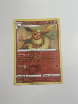 Pokemon TCG Flareon 026/185 Reverse Holo Rare – Vivid Voltage – Near Mint - Image 1