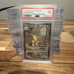 Pokemon TCG 2023 Alakazam ex Illustration Rare #201 Holo English PSA 9 - Image 1