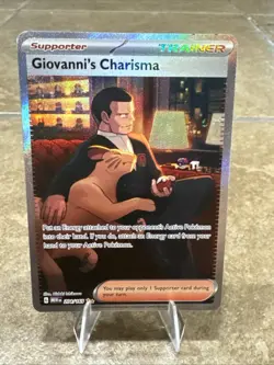 Pokemon Mew 151 Giovanni’s Charisma 204/165 Special Illustration Rare NM - Image 1