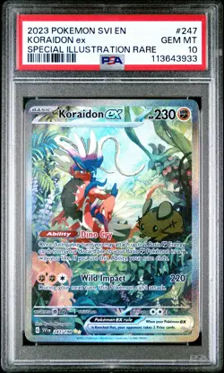 2023 Pokemon Svi EN-Scarlet & Violet Koraidon EX SIR PSA 10 - Image 1