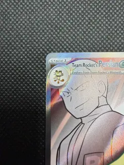 Pokemon TCG Team Rockets Persian EX 219/182 English Full Art Holo NM - Image 5