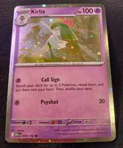 Kirlia 059/132 Cosmos Holo w/ SWIRL! Pokemon TCG Mega Evolution NM/M English - Image 1