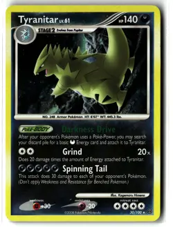 Tyranitar ⭐ 30/100 Holo Rare Stormfront 2008 Pokemon NM/LP - Image 1