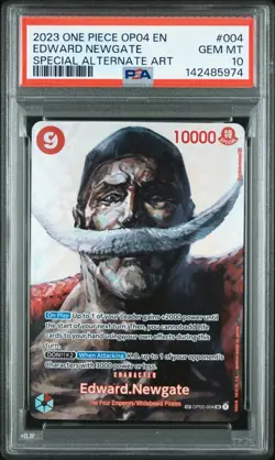 One Piece OP04 Kingdoms of Intrigue - Edward Newgate SP OP02-004 - PSA 10 - Image 1