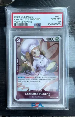 2024 ONE PIECE - Two Legends #067 - CHARLOTTE PUDDING (Rare) - PSA 10 - Image 1