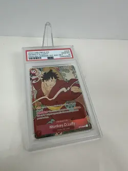 PSA 10 - Monkey D. Luffy ST10-006 1st Anniversary English Promo One Piece 2024 - Image 4