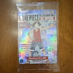 Bandai Monkey.D.Luffy Promo Holo US Voyage P-055 5000 One Piece CCG - Image 1