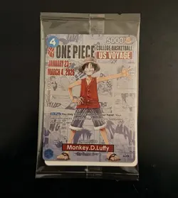 Bandai One Piece CCG Monkey.D.Luffy P-055 US Voyage Promo Character Card - Image 1