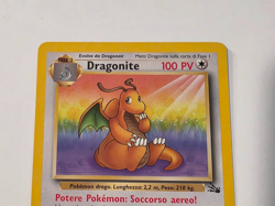 Dragonite 19/62 Fossil Non Holo Base Set Pokemon Card Vintage 1999 LP - Image 3
