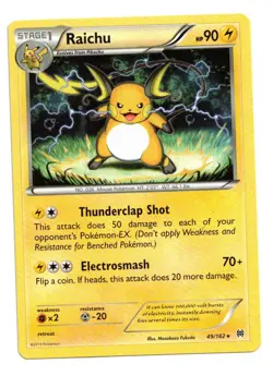 Pokemon Card: Raichu 49/162 XY Breakthrough Set Rare! NM - Image 1