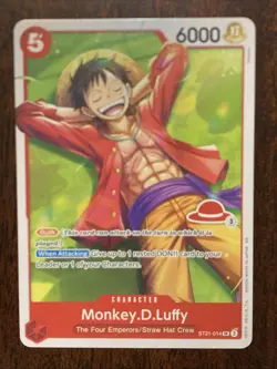 Monkey.D.Luffy English (RED) ST21-014 card One Piece Ccg - Image 1