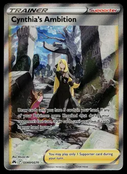 Pokemon Card - Cynthia's Ambition Crown Zenith GG60/GG70 Ultra Rare - Image 1