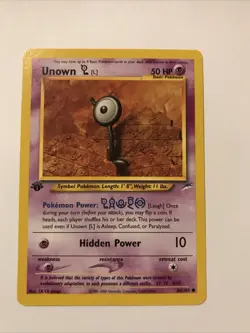 1st Edition Unown L 86/105 - Neo Destiny - Near Mint Card - Image 1