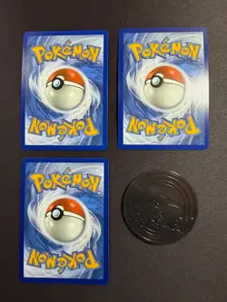 Pokemon Ralts, Kirlia, Riolu cards plus Lucario coin - Lunchbox Collector Chest - Image 2