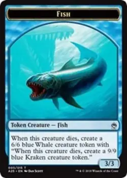 Fish Token (005) - Masters 25 #5/15 MTG Magic The Gathering - Image 1