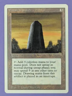 MTG Magic The Gathering: Revised Edition: Basalt Monolith Uncommon - MP - Image 1