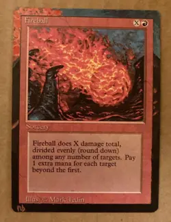 Fireball (Revised) ALTERED floating border style hand painted! - Image 1