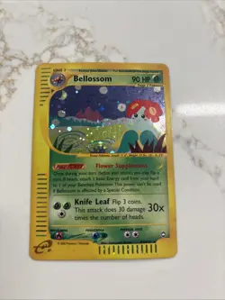 Pokemon TCG Belossom H5/H32 Aquapolis Holo E Series 2003 SWIRL!!! - Image 1
