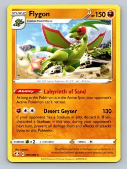 Pokemon Flygon SWSH03: Darkness Ablaze 091/189 Near Mint NM - Image 1