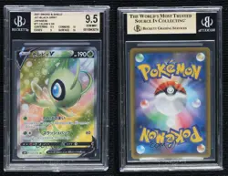 Super Rare - Celebi V Japanese Pokemon Sword & Shield Jet Black Spirit BGS 9.5 - Image 3