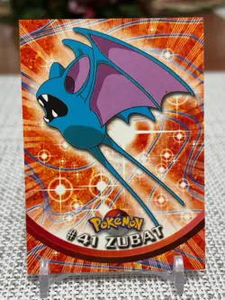 1999 Topps Pokemon #41 Zubat (TV Animation Series 1) 2nd Print Black Logo NM - Image 1