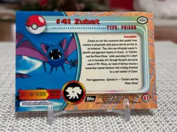 1999 Topps Pokemon #41 Zubat (TV Animation Series 1) 2nd Print Black Logo NM - Image 2