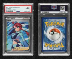 Full Art - Skyla Pokemon Sword & Shield Shining Fates PSA 8 - Image 3