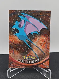 1999 Topps Pokemon Tv Animation #41 Zubat Black Logo Foil Set Break - Image 1