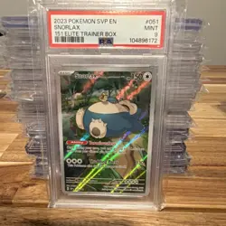 Pokemon TCG 2023 151 Elite Trainer Box Snorlax #051 Basic Holo English PSA 9 - Image 1