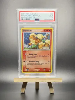 2006 POKEMON GROWLITHE REV HOLO #55 EX RUBY SAPPHIRE LEGEND MAKER PSA 9 - Image 1