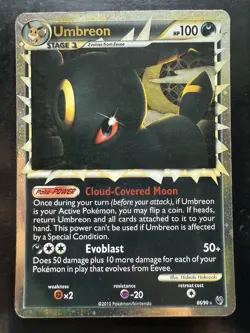 Pokemon Umbreon Prime 86/90 Undaunted Holo Rare 2010 English (MP) - Image 1