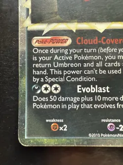 Pokemon Umbreon Prime 86/90 Undaunted Holo Rare 2010 English (MP) - Image 4