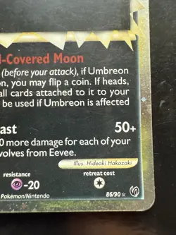 Pokemon Umbreon Prime 86/90 Undaunted Holo Rare 2010 English (MP) - Image 5