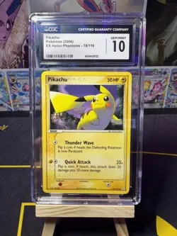 Pokemon 2006 EX Holon Phantoms Pikachu TCG CGC 10 Gem Mint - Image 1
