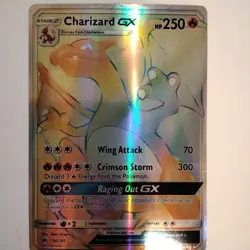 Pokemon TCG Charizard GX 150/147 LP Rainbow Secret Rare S&M Burning Shadows - Image 1