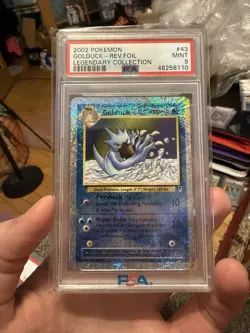 2002 Pokemon Legendary Collection Golduck Reverse Foil Holo 43/110 Graded PSA 9 - Image 1