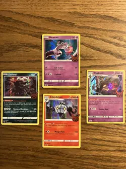4 Trick or Trade 2022 Holo Rare Pokemon Mewtwo, Darkrai, Chandelure & Dusknoir - Image 1