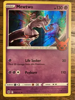 4 Trick or Trade 2022 Holo Rare Pokemon Mewtwo, Darkrai, Chandelure & Dusknoir - Image 3