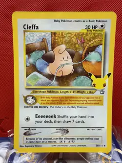 Pokemon - 25th Anniversary - Celebrations - 20/111 Cleffa - Holo/Shiny - NM #747 - Image 1