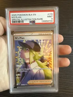 N’s Plan 170/086 Special Illustration Rare 2025 Pokemon Black Bolt PSA 9 Mint - Image 3