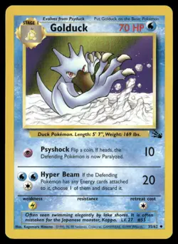 Golduck #35/62 Fossil Pokemon (1M) - Image 1