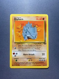 Pokemon TCG Rhyhorn Jungle 61/64 Unlimited 1999-2000 Wizards Base Set - Image 1