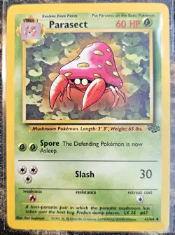 1999 Pokemon Jungle Set Parasect 41 NM or Better - Image 1