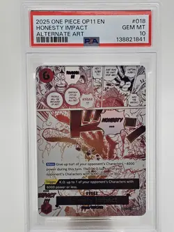 2025 One Piece OP11 Honesty Impact Alternate Art PSA 10 - Image 1