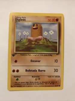 Diglett 47/102 Common Spanish 1st Edition Base Set Pokemon TCG Card - Image 1