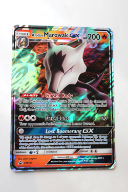 Marowak & Charizard GX SM187/195 JUMBO Black Star Promo Pokemon Card 2019 - Image 1
