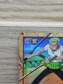 C42 Roronoa Zoro HOLO Japanese One Piece Hyper Battle Carddass Card (122) - Image 2