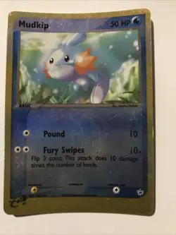 Pokemon Card Mudkip Nintendo Black Star Promo 010 Reverse Holo Near Mint - Image 1