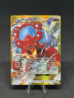 Pokemon TCG Volcanion EX Gold Card 115/114 XY-Steam Siege Secret Rare - Image 1